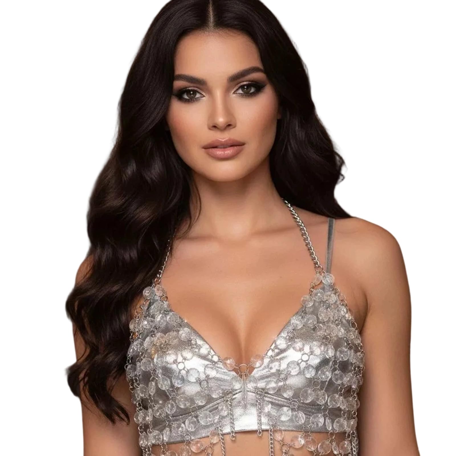 Cadena corporal multicapa para bikinis de playa y festivales 5