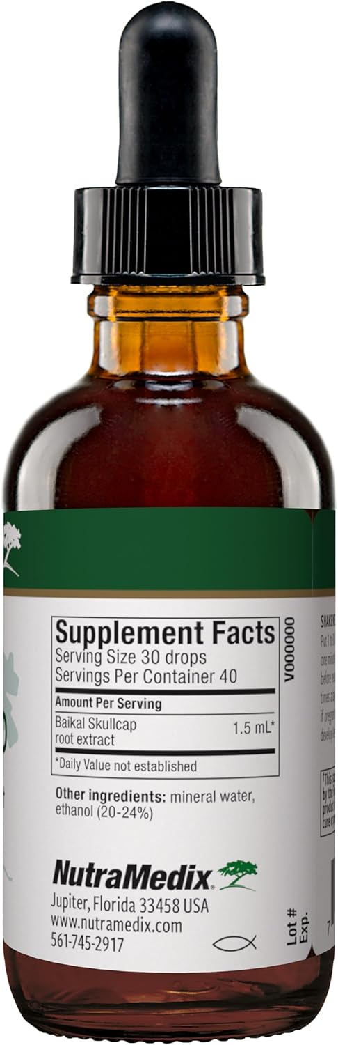 NutraMedix Baikal Skullcap Tincture - Daily Skullcap Supplement for Heart Health + Immune Support - May Promote a Wide Range of Microbial Support (2 oz) - Image 2