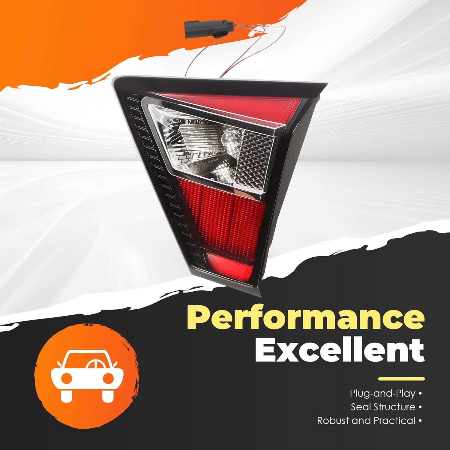 Right Inner Tail Light Assembly Compatible with 2017 2018 2019 Escape Passenger Side Rear Brake Lamp Taillight FO2803117 GJ5Z13405E