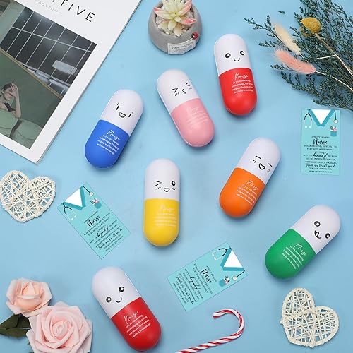 Miniatura 3 de Shappy Pelotas de Navidad para aliviar el estrés, bolas motivacionales para apretar, bolas de espuma en forma de píldora con tarjeta de