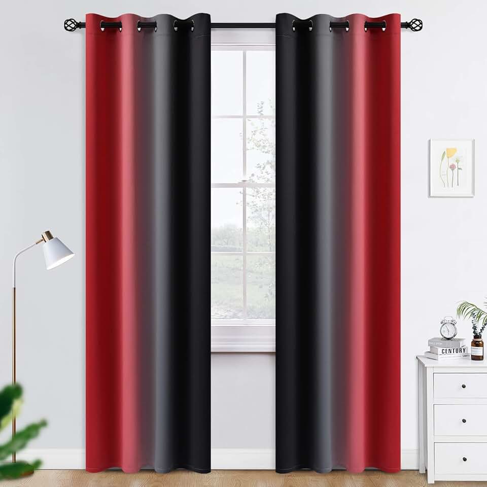 Red And Black Curtains