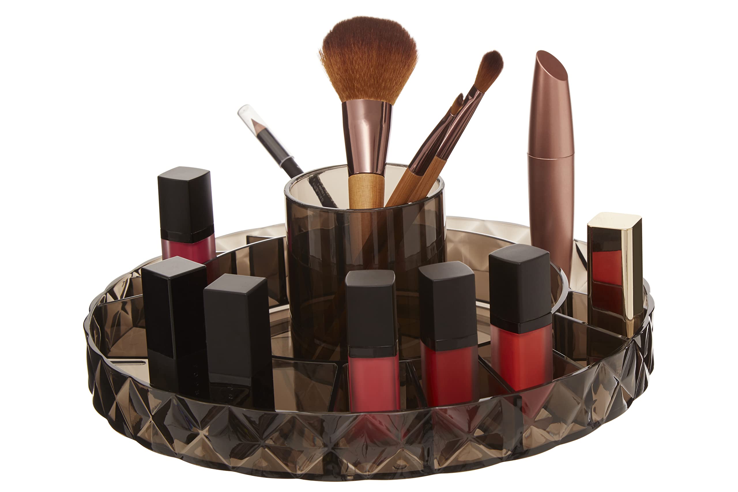 Maison By Premier Black Beauty Revolving Round Cosmetic Organiser