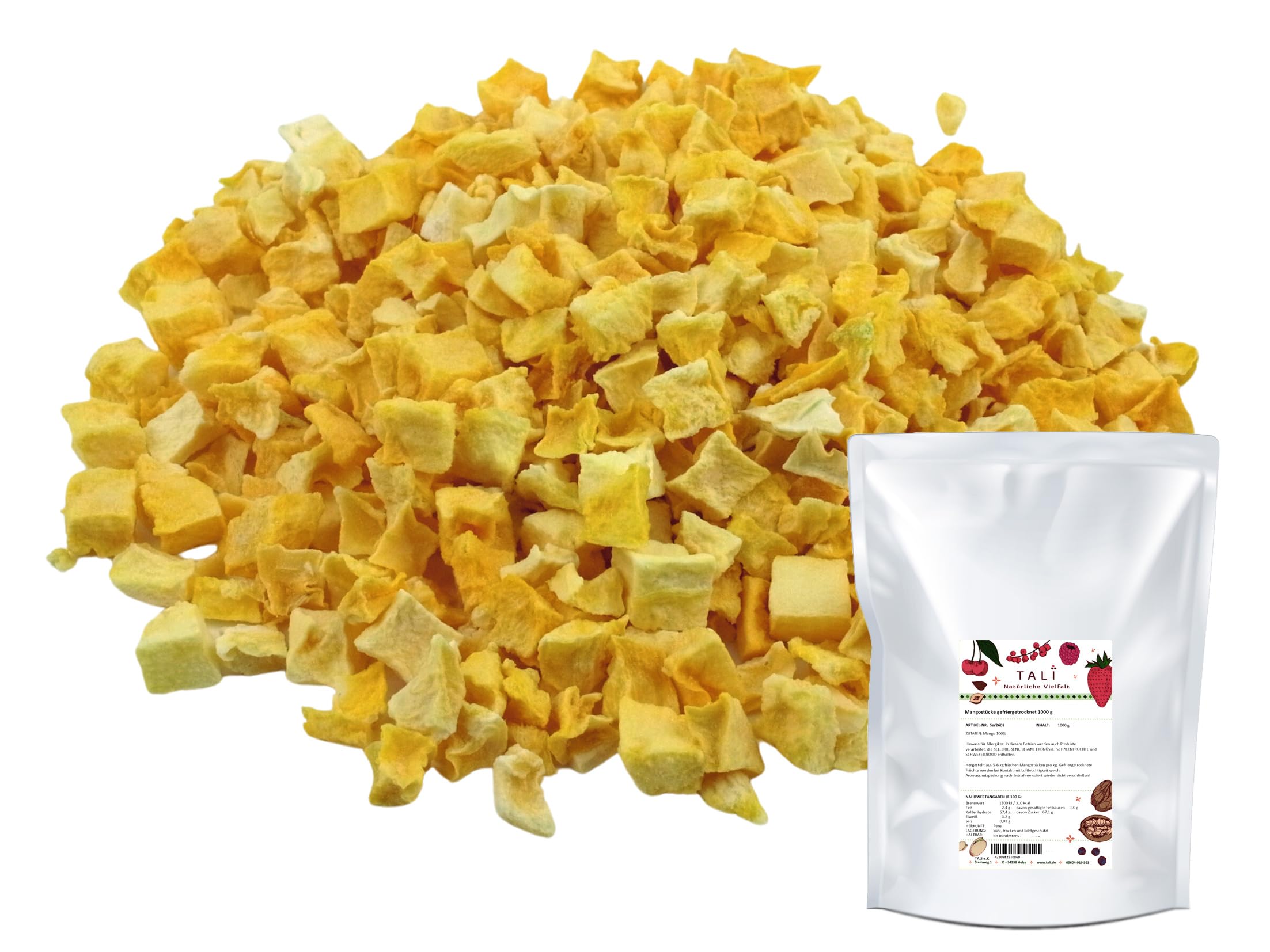 TALI Mangostücke gefriergetrocknet 1000 g