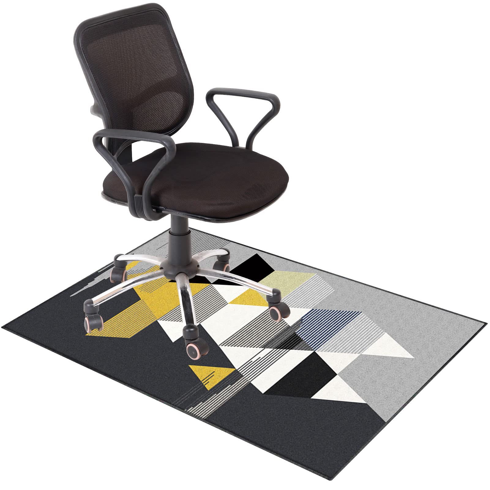 Tappetino per sedia da ufficio, 80 x 120 cm, tappetino per sedia da gioco, resistente, antiscivolo, protezione per pavimenti in legno duro, tappetino da scrivania, protezione per ruote, superficie