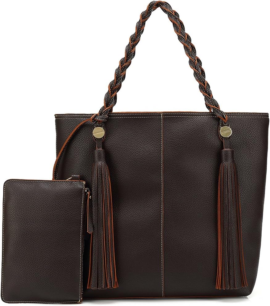 Hobo Bags For Women Shoulder Handbags Ladies Large Fashion Vintage Purse Metallic (large, D.brown)