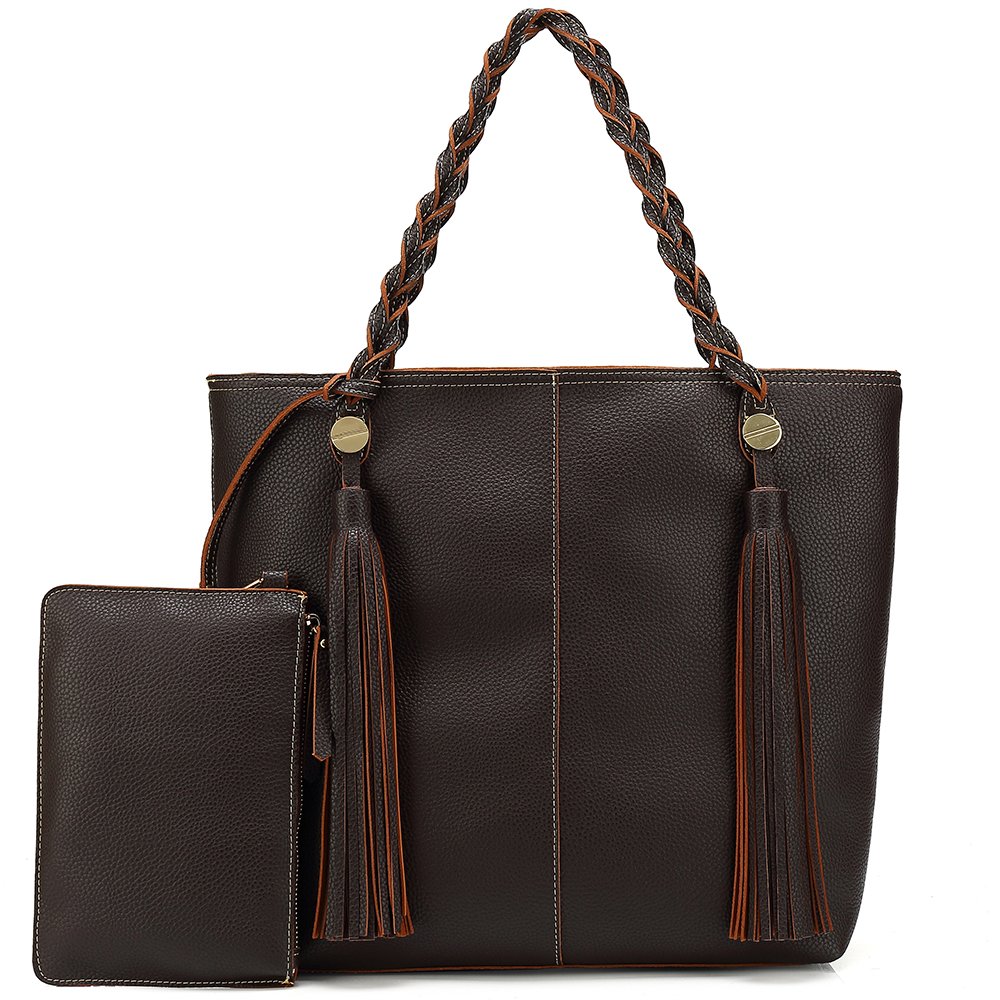 Hobo Bags For Women Shoulder Handbags Ladies Large Fashion Vintage Purse Metallic (large, D.brown)