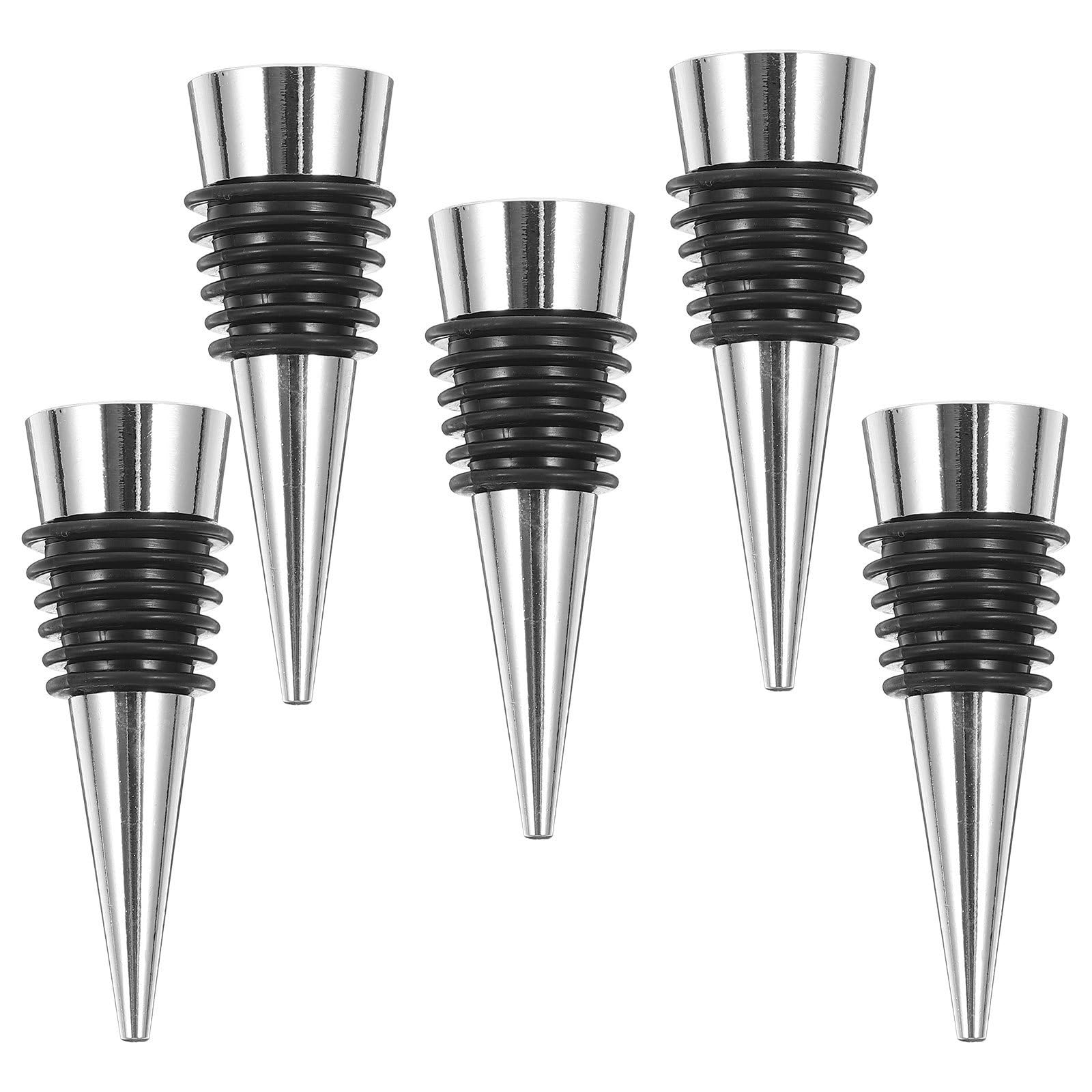 Tapones de vino herméticos de silicona y zinc reutilizables para botellas y manualidades