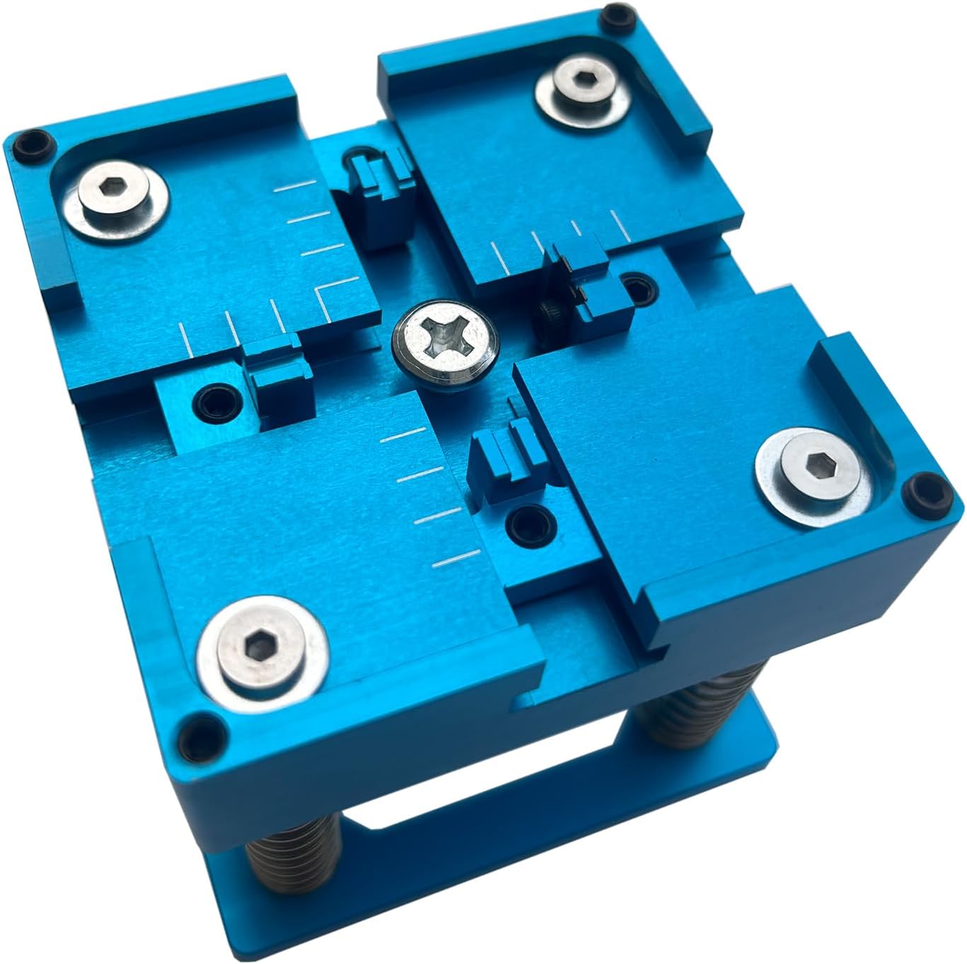 56PCS Commonly Used Universal Reballing Steel Stencils + 90mm BGA Reball Rework Station Holder, for Solder Rework Fixing Chip Repair