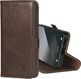 TORRO Premium Leather Case Compatible with Samsung Galaxy S25 5G 6.2 2025 Genuine Leather Wallet Flip Folio Case with Kickstand and Card Slots Dark Brown