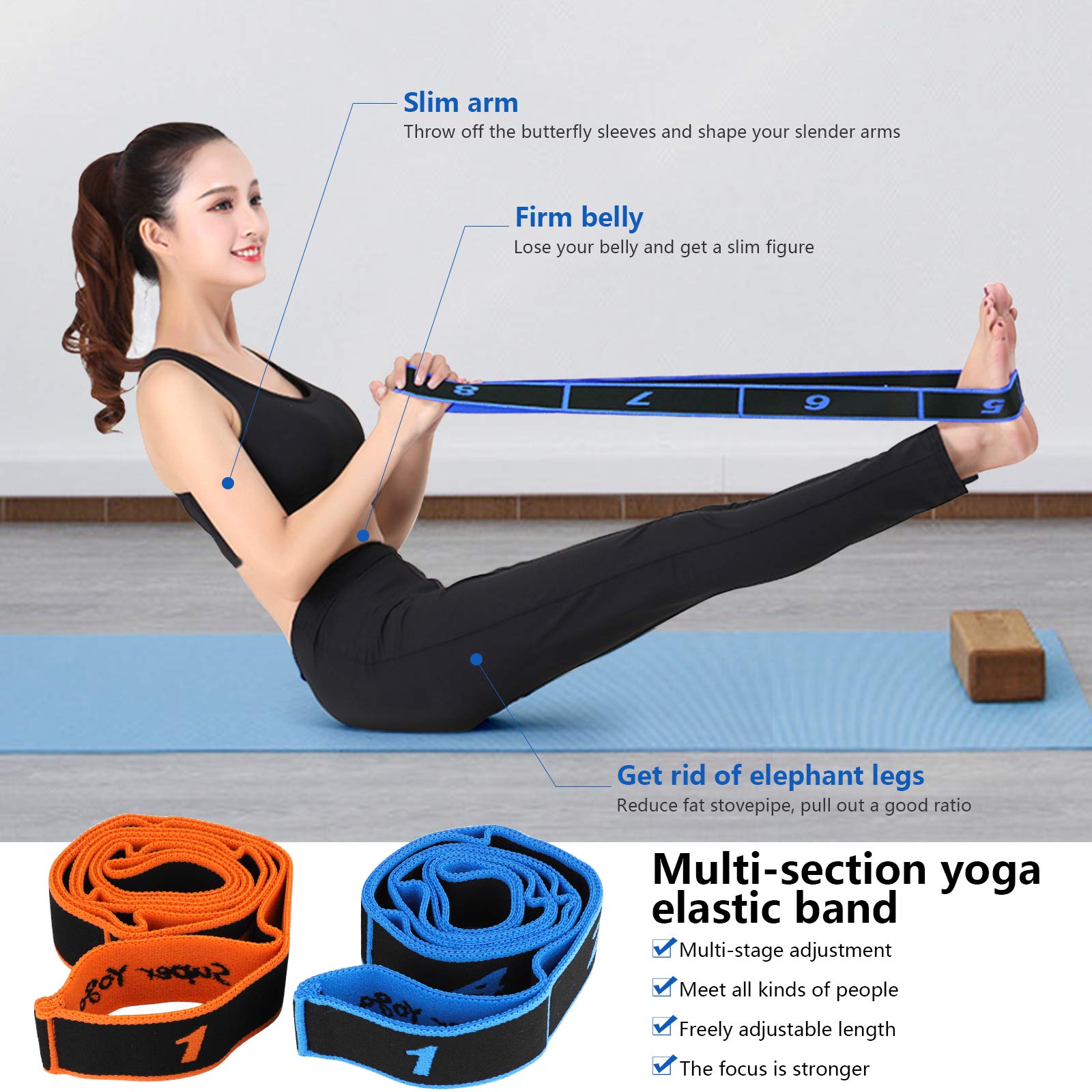 Yoga Dehnband Mit 8 Schlaufen - Für Mehr Flexibilität