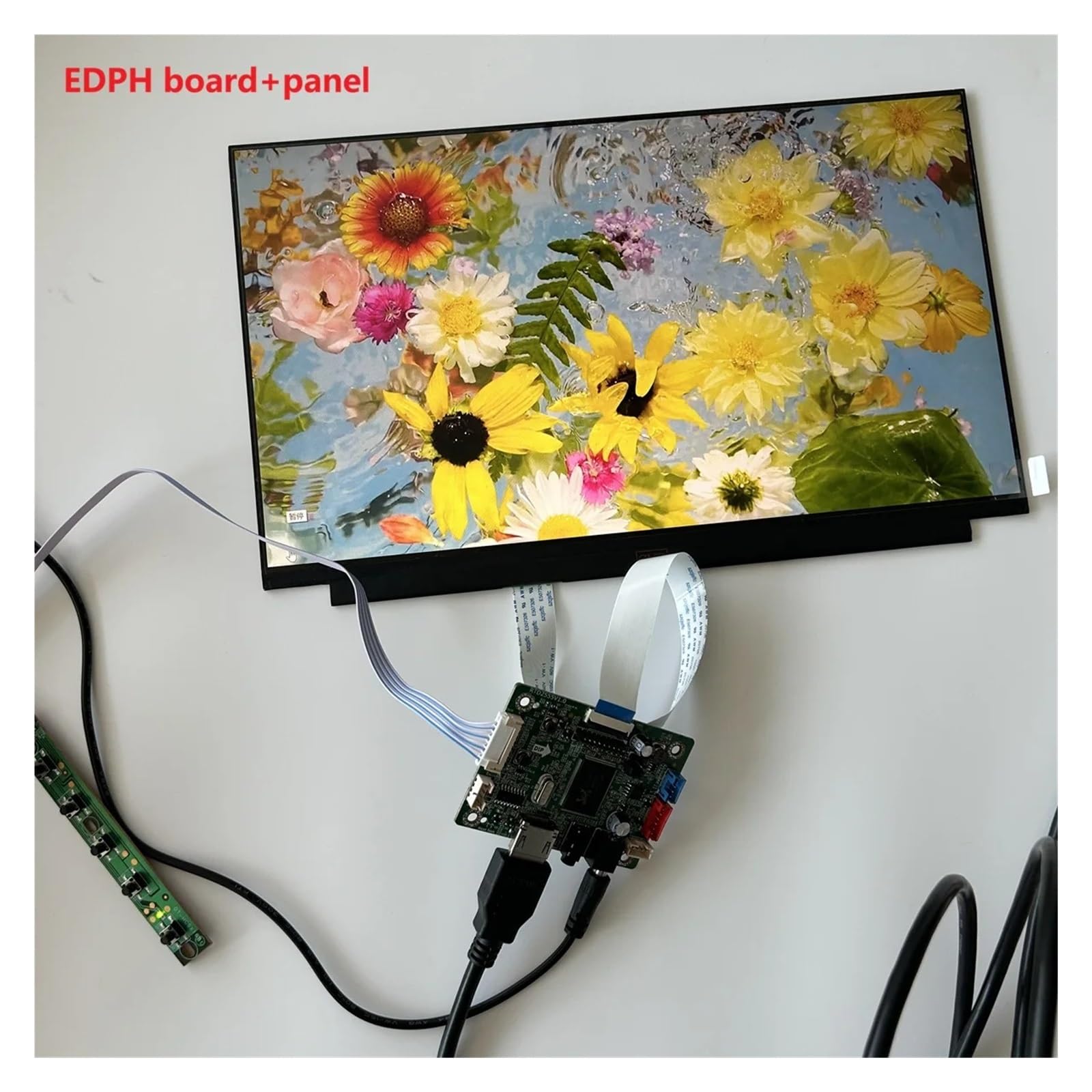 Kit Scheda Controller LCD EDP, VGA Type-C USB Mini HDMI, Pannello LED IPS Da 11,6 Pollici 1366 × 768 For Display, PC, Laptop, Console Di Gioco E Compatibile For Raspberry Pi(EDP board with panel)