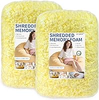 Vista 10 de Jecqbor Relleno de puf, relleno de espuma viscoelástica triturada de 5 libras, relleno de almohada suave para sofá, cojín, animales de peluche, cama