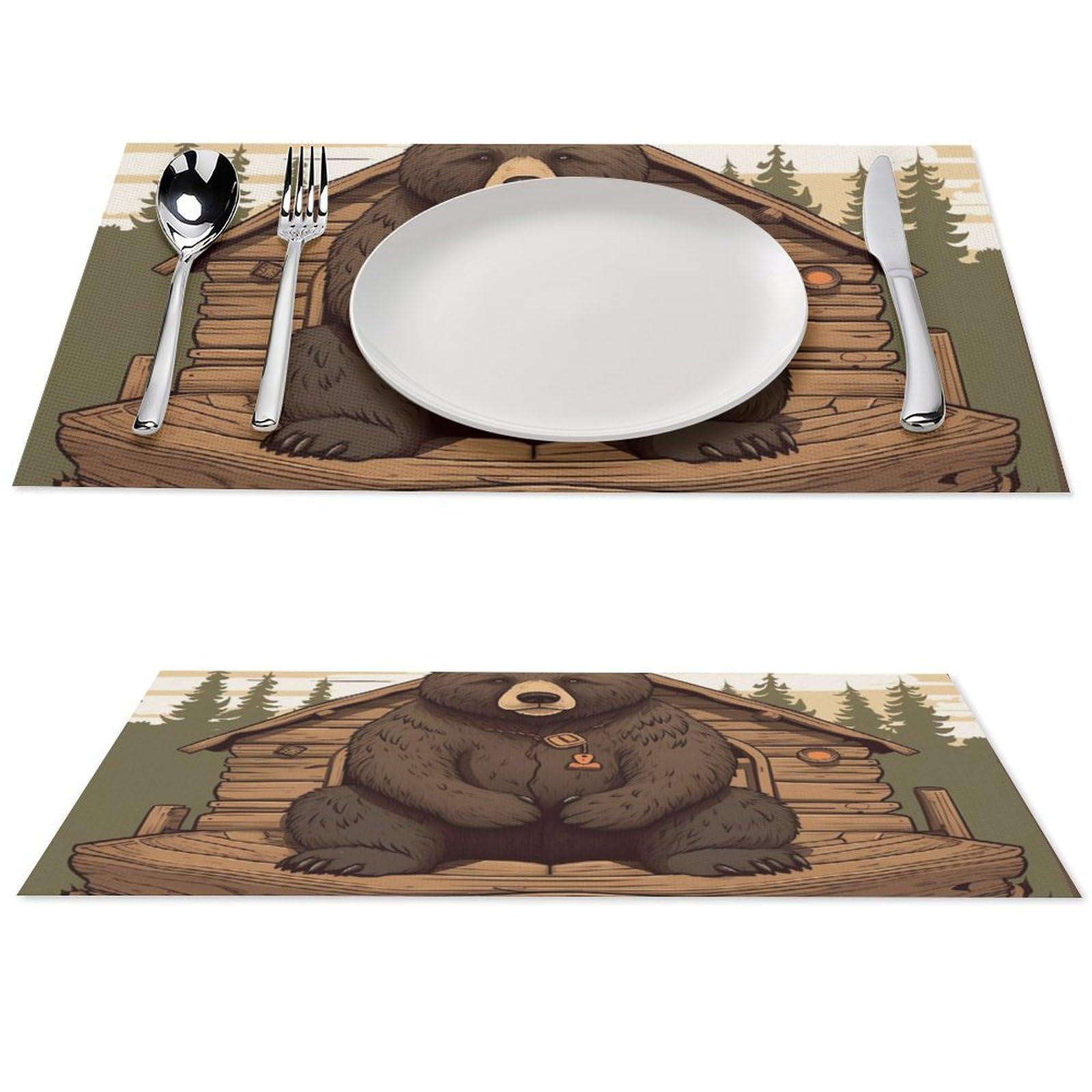 Sets de table rustiques lot de 6 lavables pour salle à manger 45x30 cm