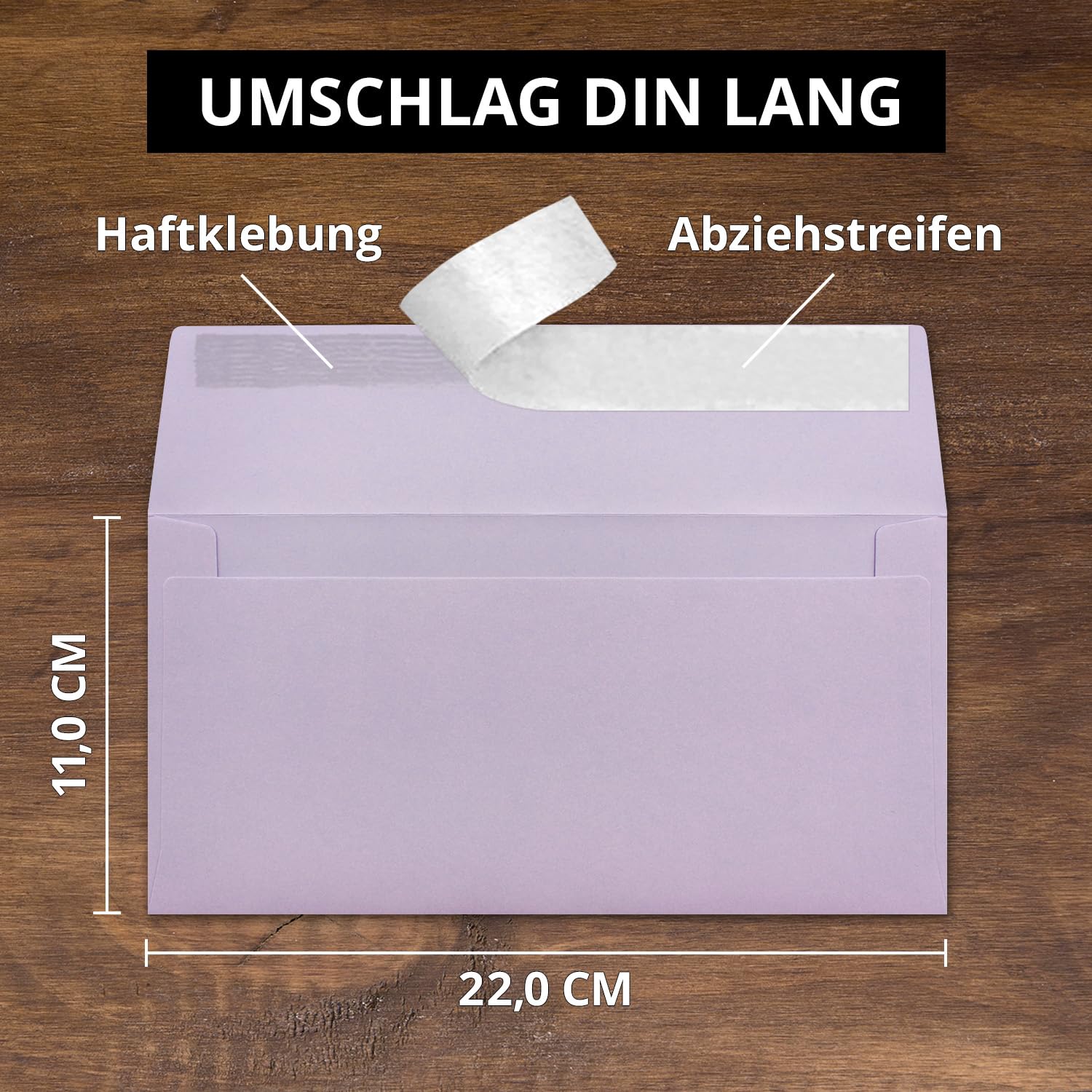 25x Kraftpapier-Umschläge DIN Lang - Eukalyptus-Grün - Haftklebung 11, 11,40