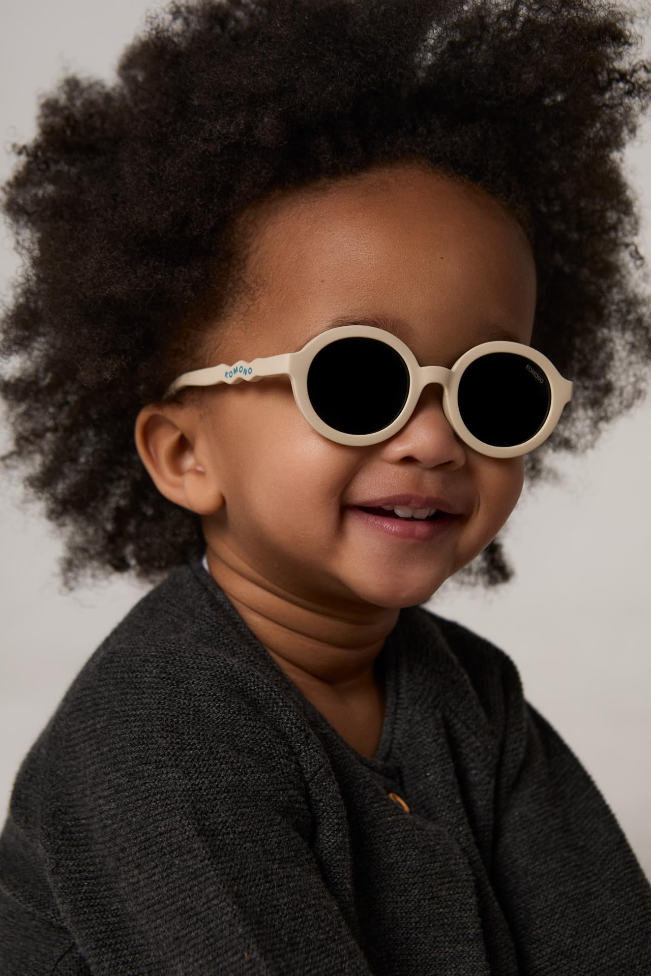 KOMONO Bebe Baby Kinder Runde Sonnenbrille mit UV-Schutz und kratzfesten Gläsern, Für Babys, Unisex Mädchen und Jungen im Alter von 0-1