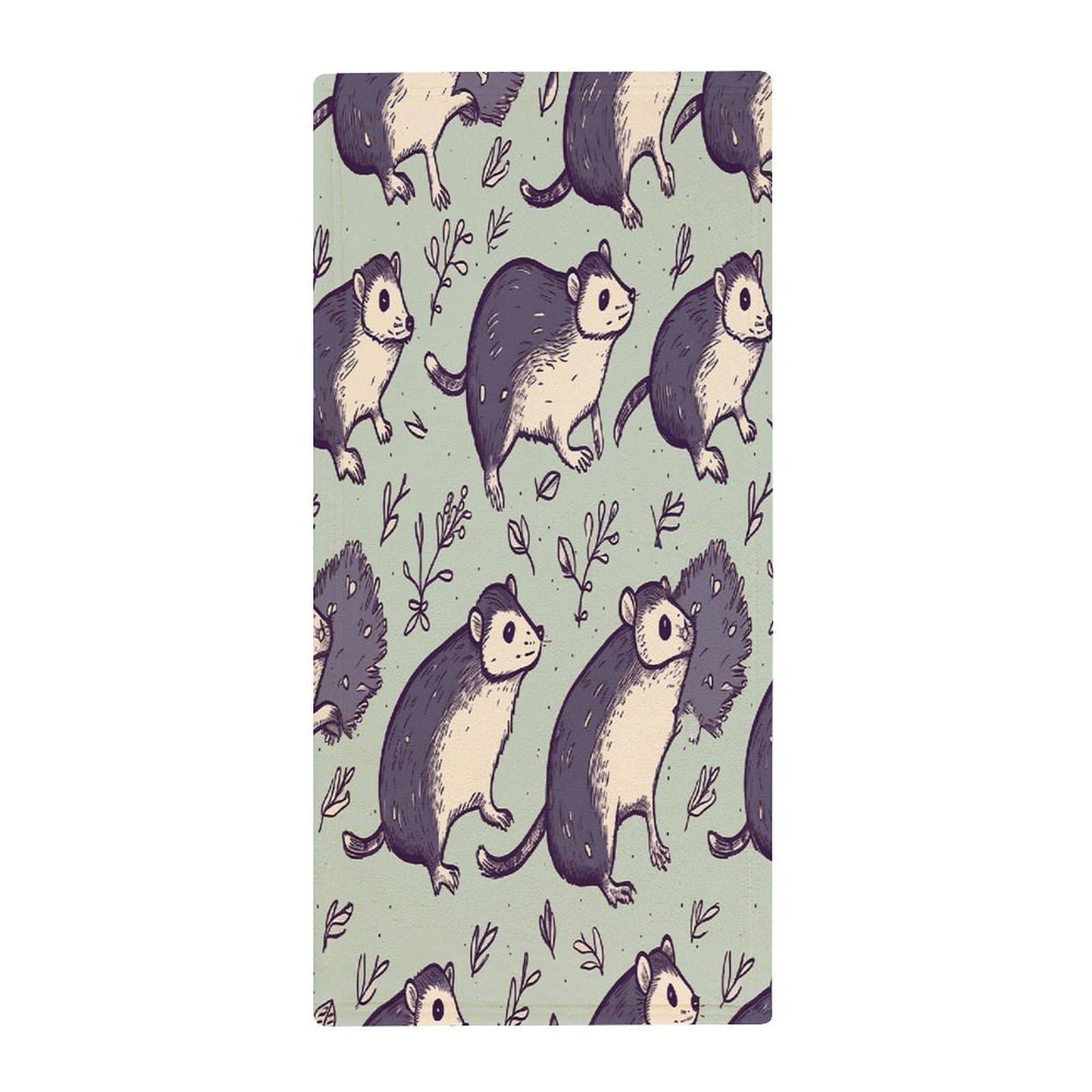 Fekiloot Style Opossum Towels For Bathroom, Bath Towels 13.8 X 28.7 Inch, Hand Towel Multipurpose Use As Bath Fitness, Bathroom, Shower, Sports, Yoga Towel