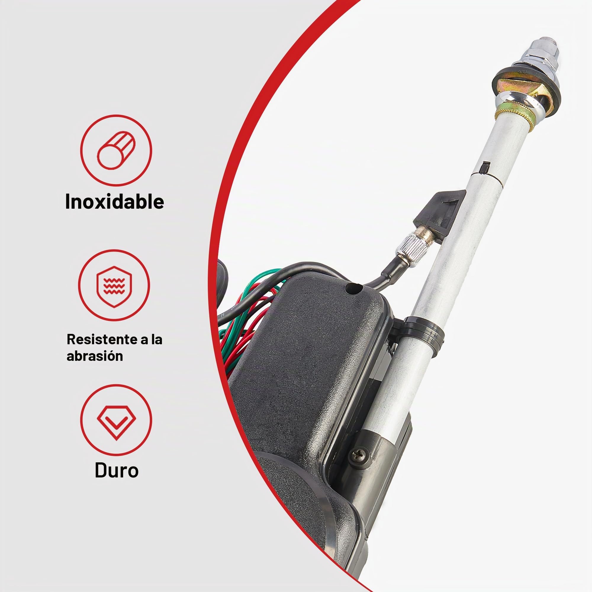 RED WOLF Antena eléctrica para coche, FM/AM, kit de antena de alimentación automática para Honda, Ford, Toyota, Opel, Peugeot, Jeep, Jaguar, Mercedes, Vauxhall, Nissan, 12 V