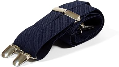 Navy Blue Trouser Braces Suspenders 