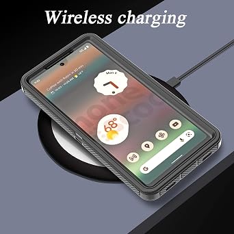 YmhxcY for Pixel 6A Case (No Screen Protector) with Drop Proof 3-Layer Durable Cover/Shockproof Armor Drop Protection Solid Rubber Case for Google Pixel 6A-Black