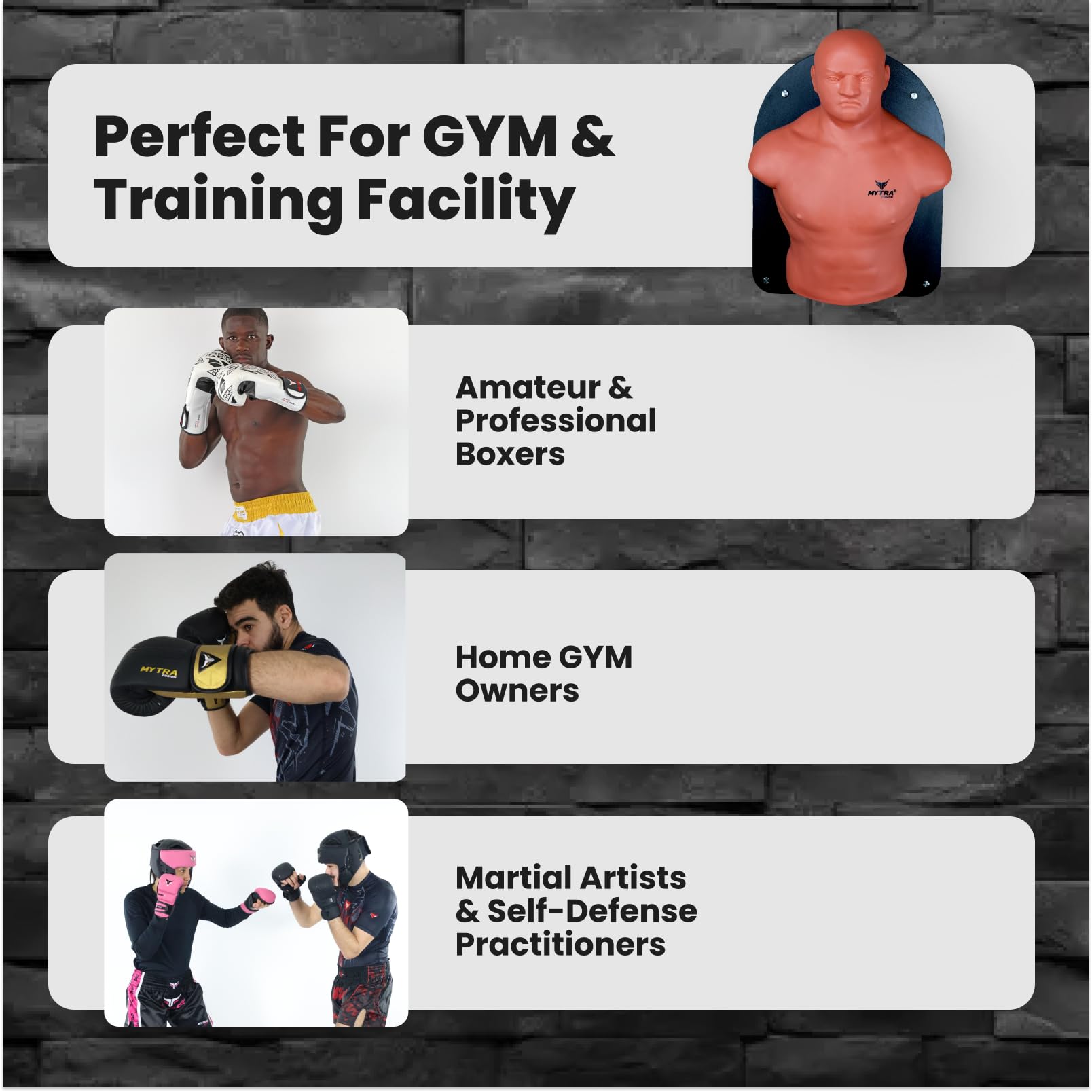 Mytra Fusion Boxing Bob Dummy Wall Fixed