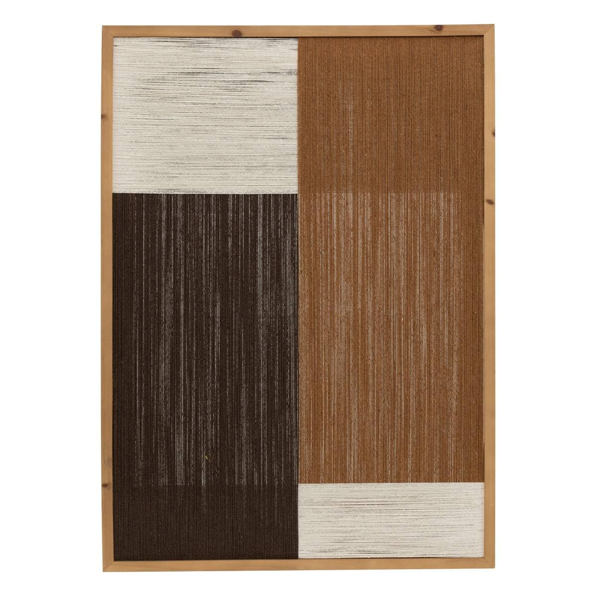 ATMOSPHERA CREATEUR D'INTERIEUR Decoración mural Tissia 50 x 70 cm tejido negro y marrón