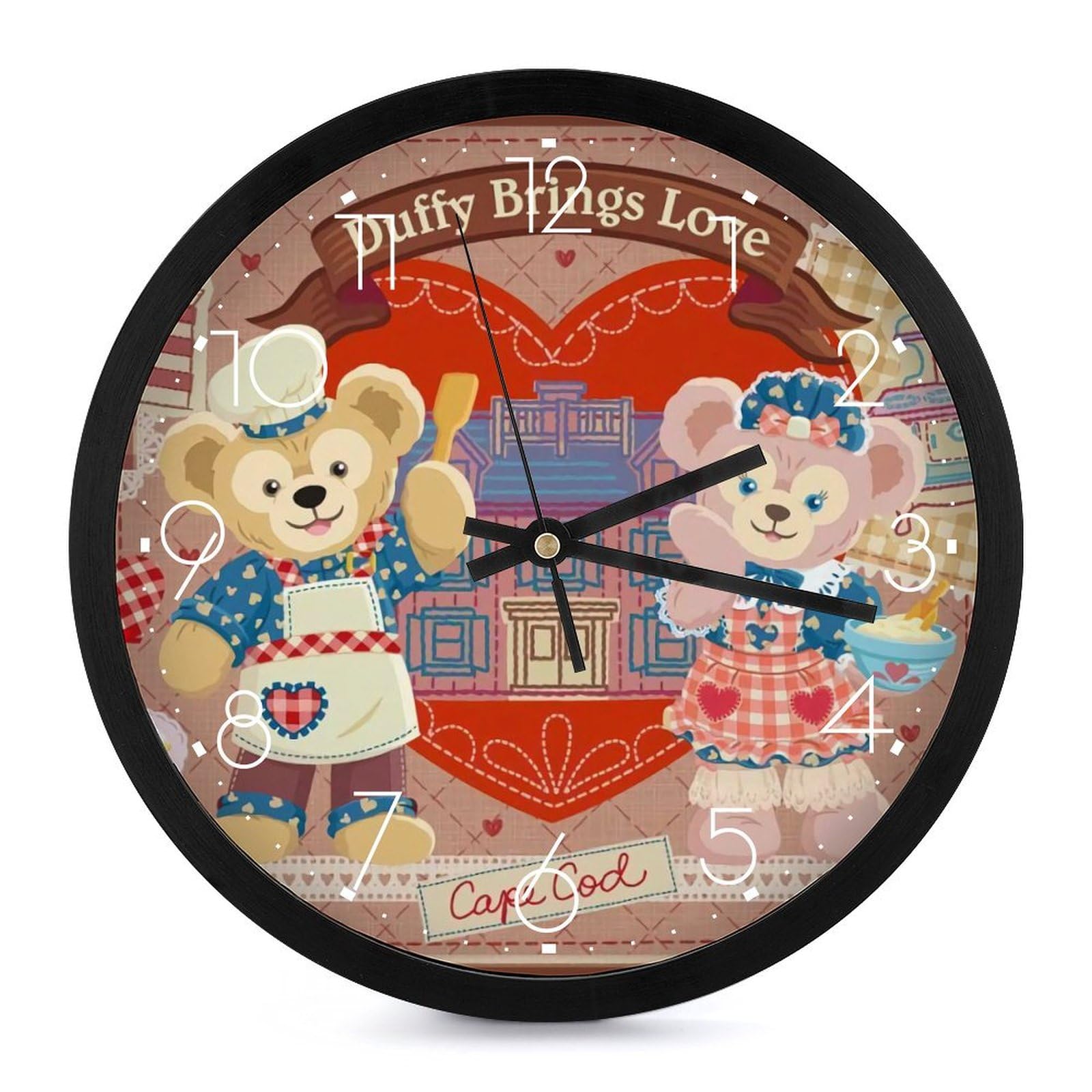 Amazon.co.jp: ダッフィーフレンズ (2) アニメ 壁掛け時計 かけ時計