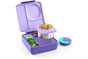 OmieBox Insulated 3-Compartment Bento Box with Leak-Proof Thermos: Keep School Lunch Warm