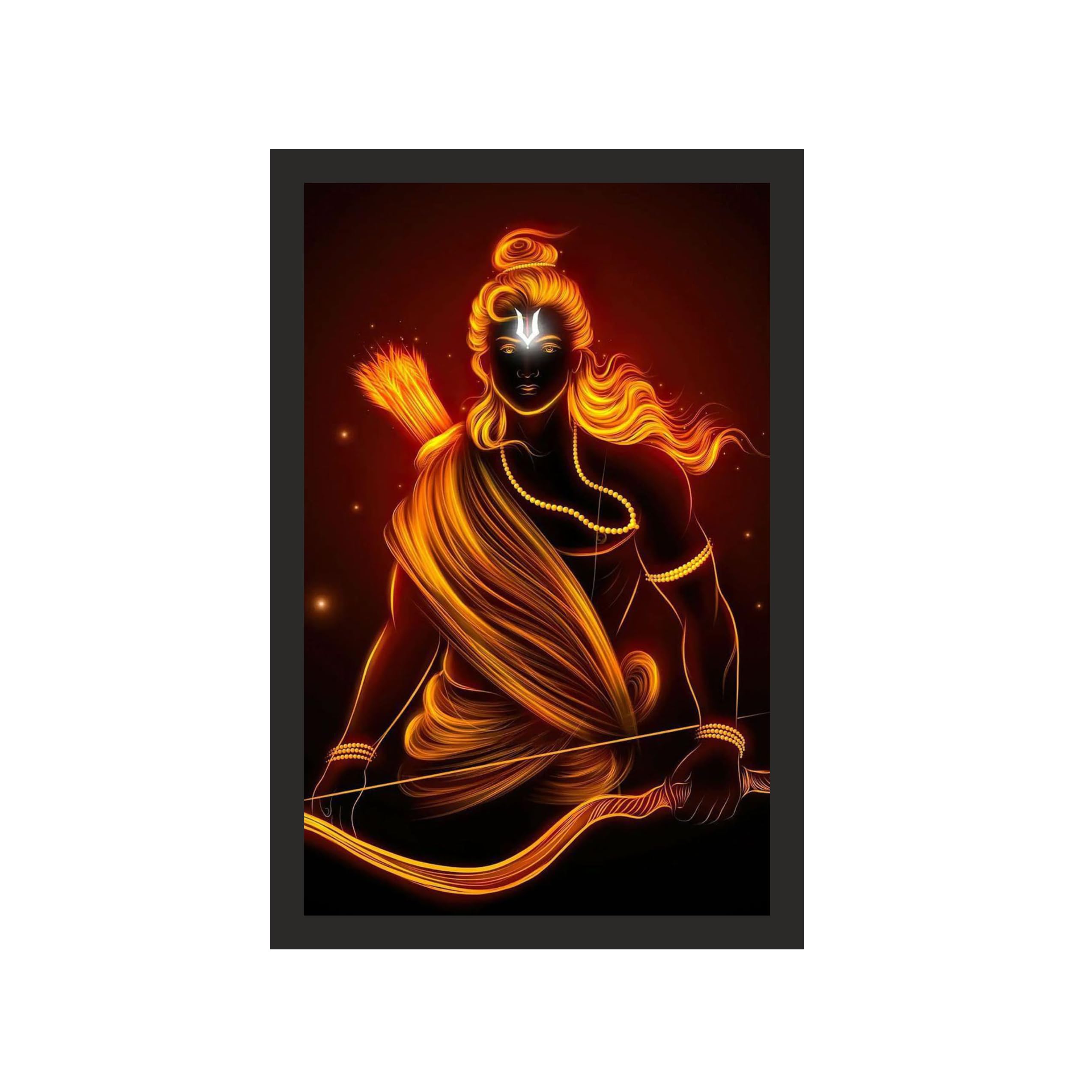 Magnificent Lord Ram Framed Art, 24x36