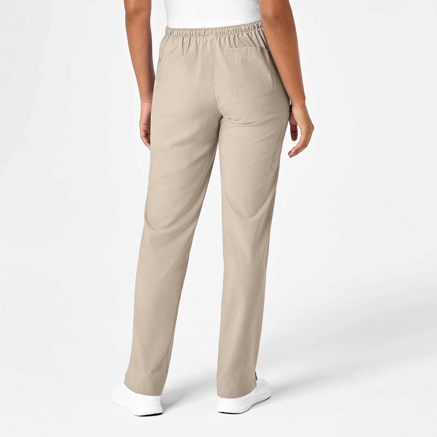 WonderWink W123 Women’s Drawstring Scrub Pant — Khaki, 1X Tall