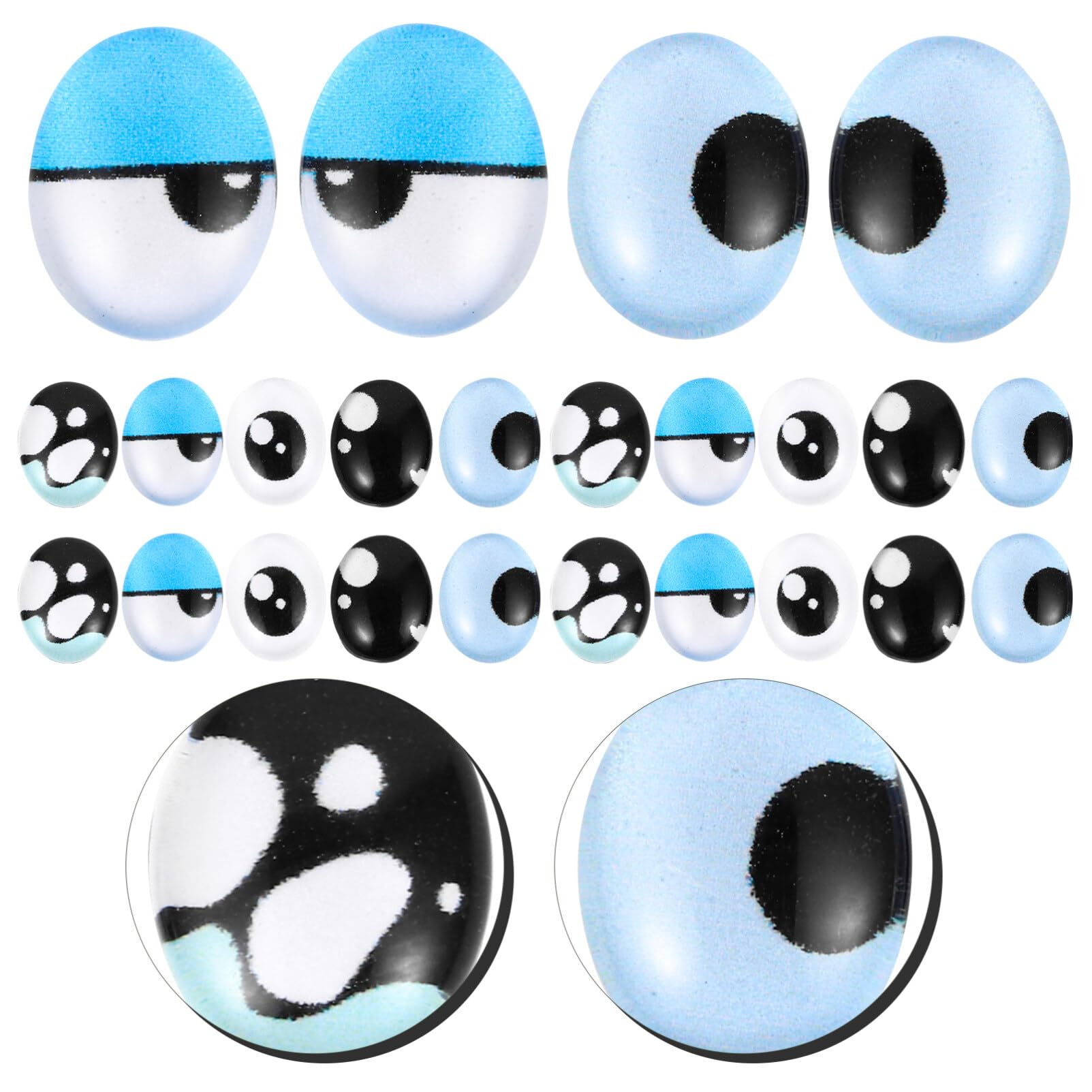 VILLCASE 100pcs Wiggle Eyes Self Adhesive Mixed Colo Craft Sticker Wiggle Eyes Googly Eyes for DIY Doll Crafts Decoration