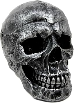 Death Curse Metallica Human Skull Ashtray Resin Sculpture Figurine