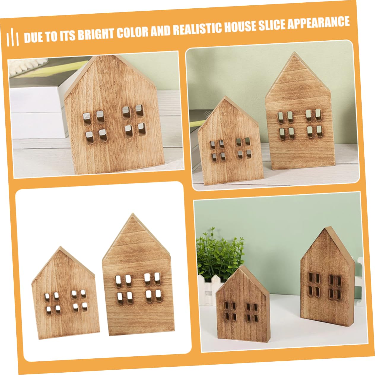 Sosoport 2pezzi Casa Artificiale in Miniatura Decorazione per Mini Case in Decorazioni per Case da Scrivania Oggetti per Micro Paesaggi Casa Decorativa per e Librerie