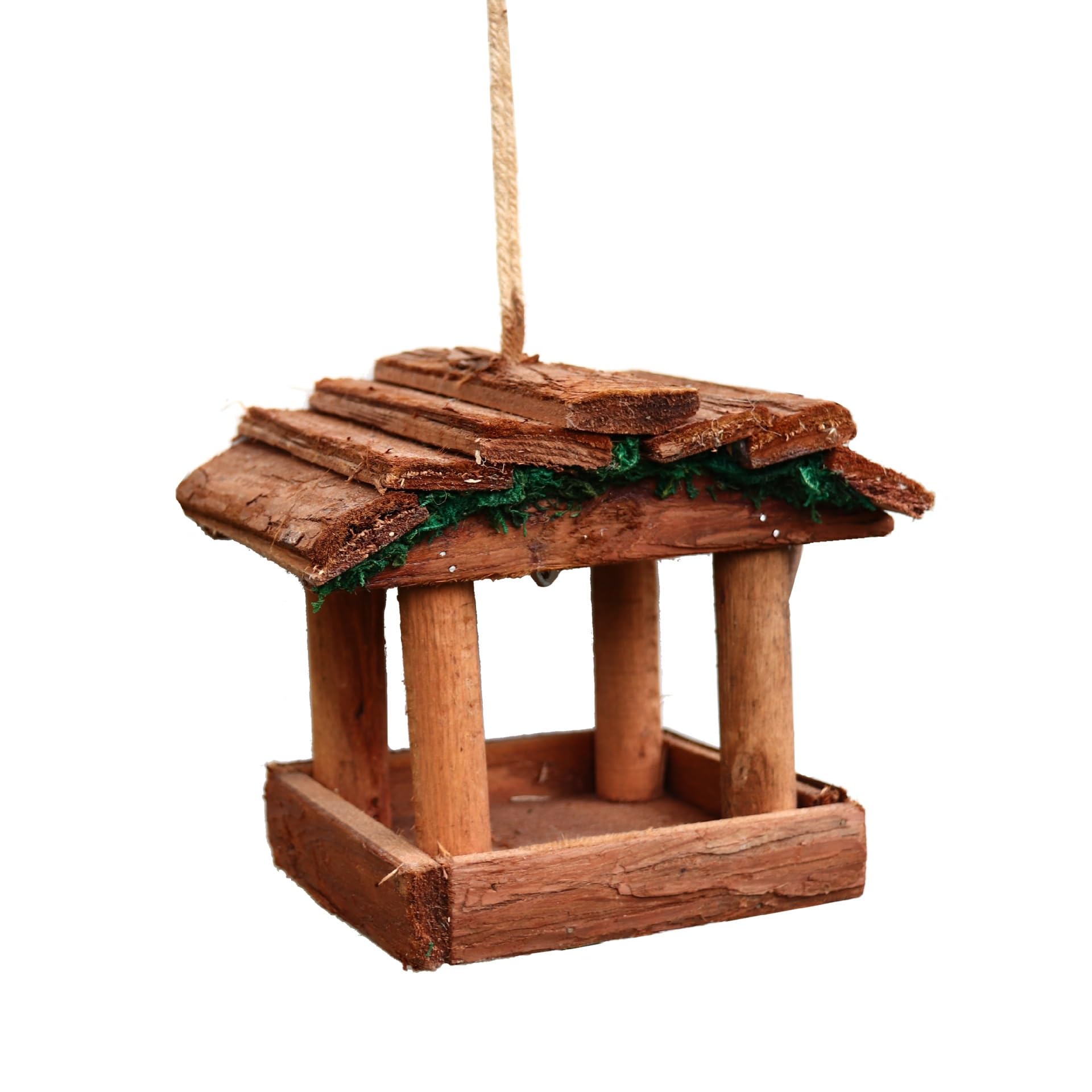 Mangiatoia for nidi for uccelli sospesa in legno, gabbia for uccelli con gabbia for uccelli con montaggio a parete for montaggio a parete nel patio