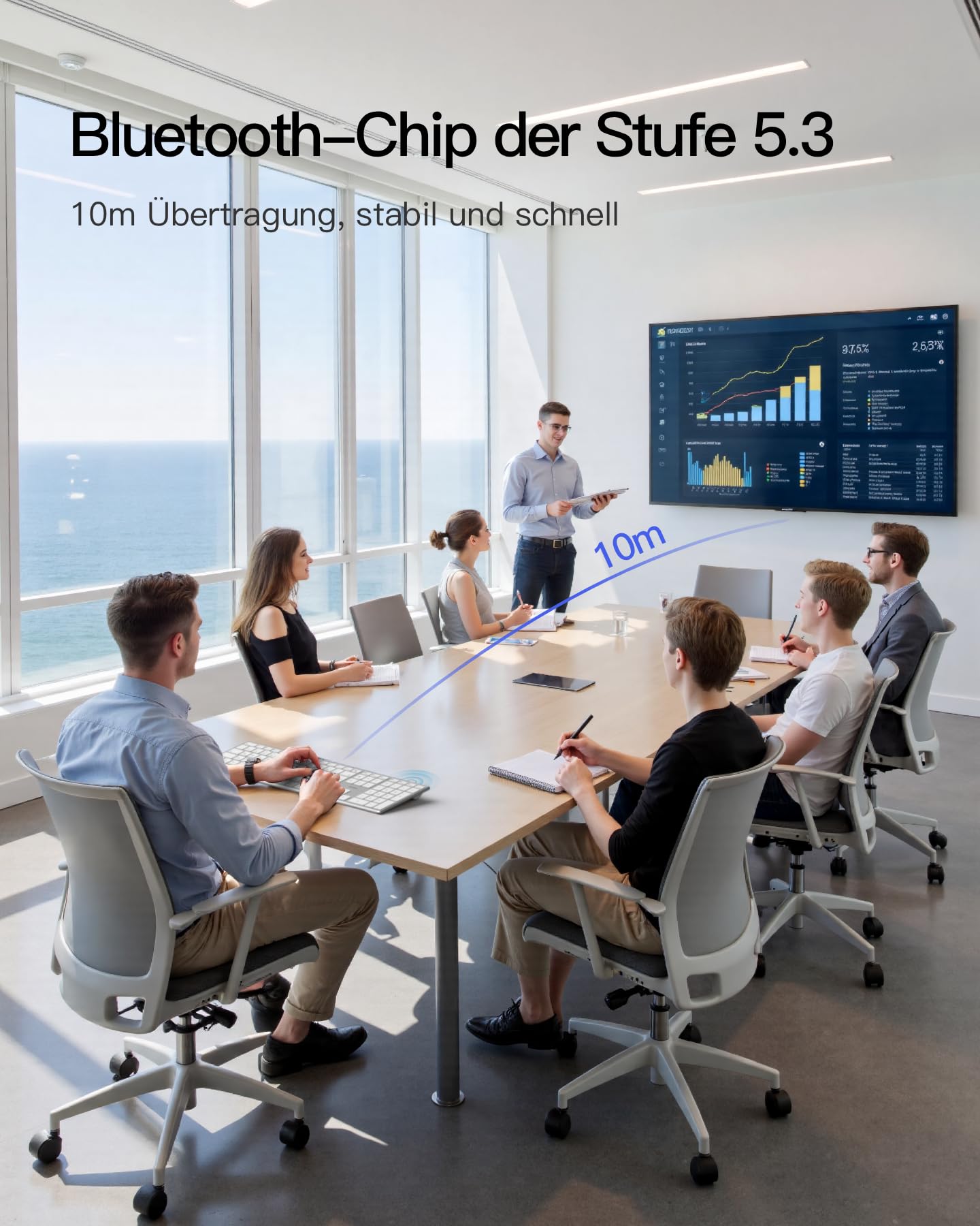 Inateck Bluetooth Mac Tastatur,Kabellose Tastatur mit 3 BT Kanälen,QWERTZ Layout,Leise Tasten, KI-Funktion, Kompatibel mit MacBook Pro/Air, iMac, iMac Pro, Mac mini,iPad