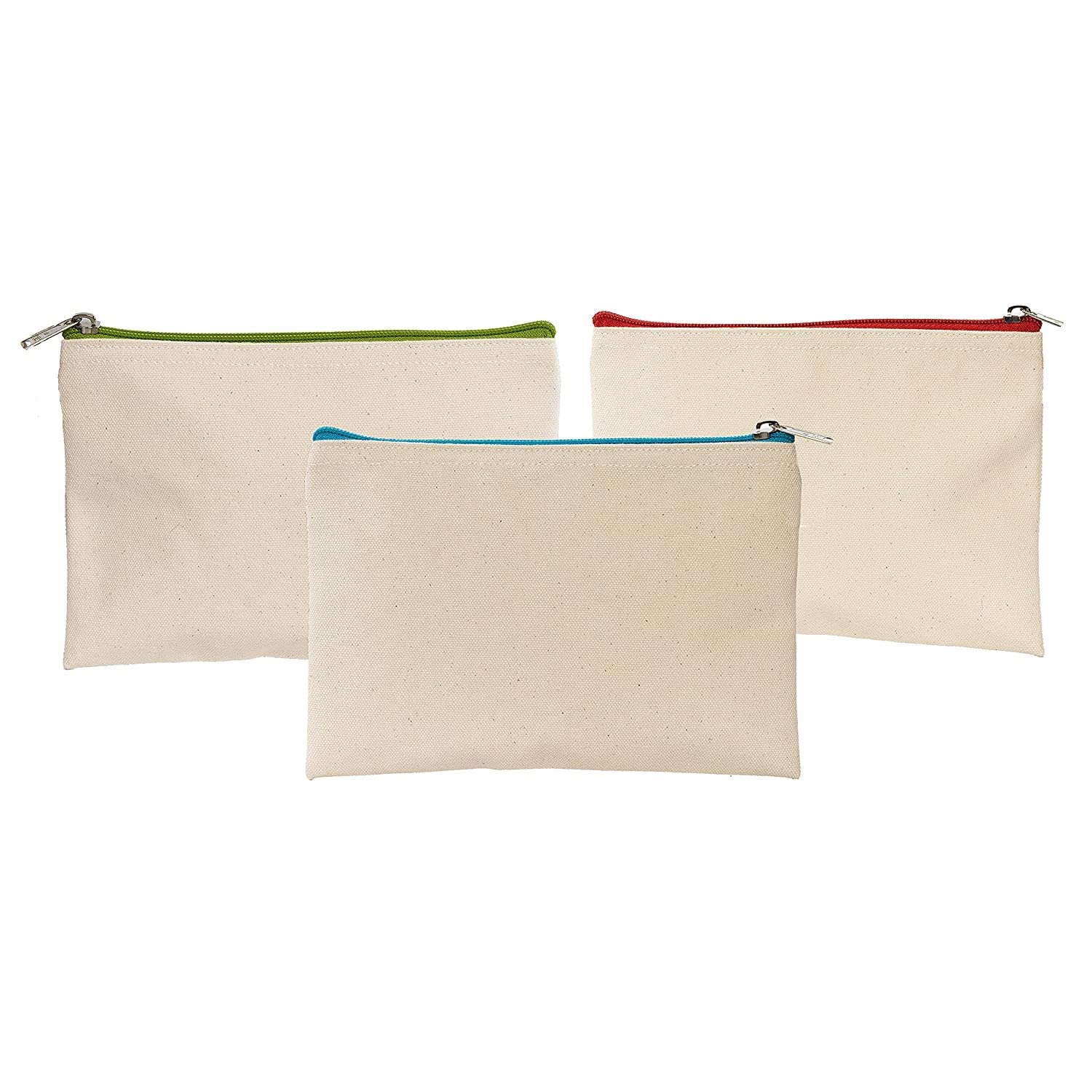 Cotton Canvas Zipper Pouch Bag for coins, Office, School, Stationery, Money Wallet, Makeup, Jewellery, Pencil Pouch, Best for Women & Girls Cosmetic Bag-image-38