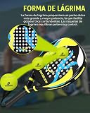 Raqueta de Padel Fibra de Carbono Power Lite EVA Foam POP Raquetas de tenis (negro)