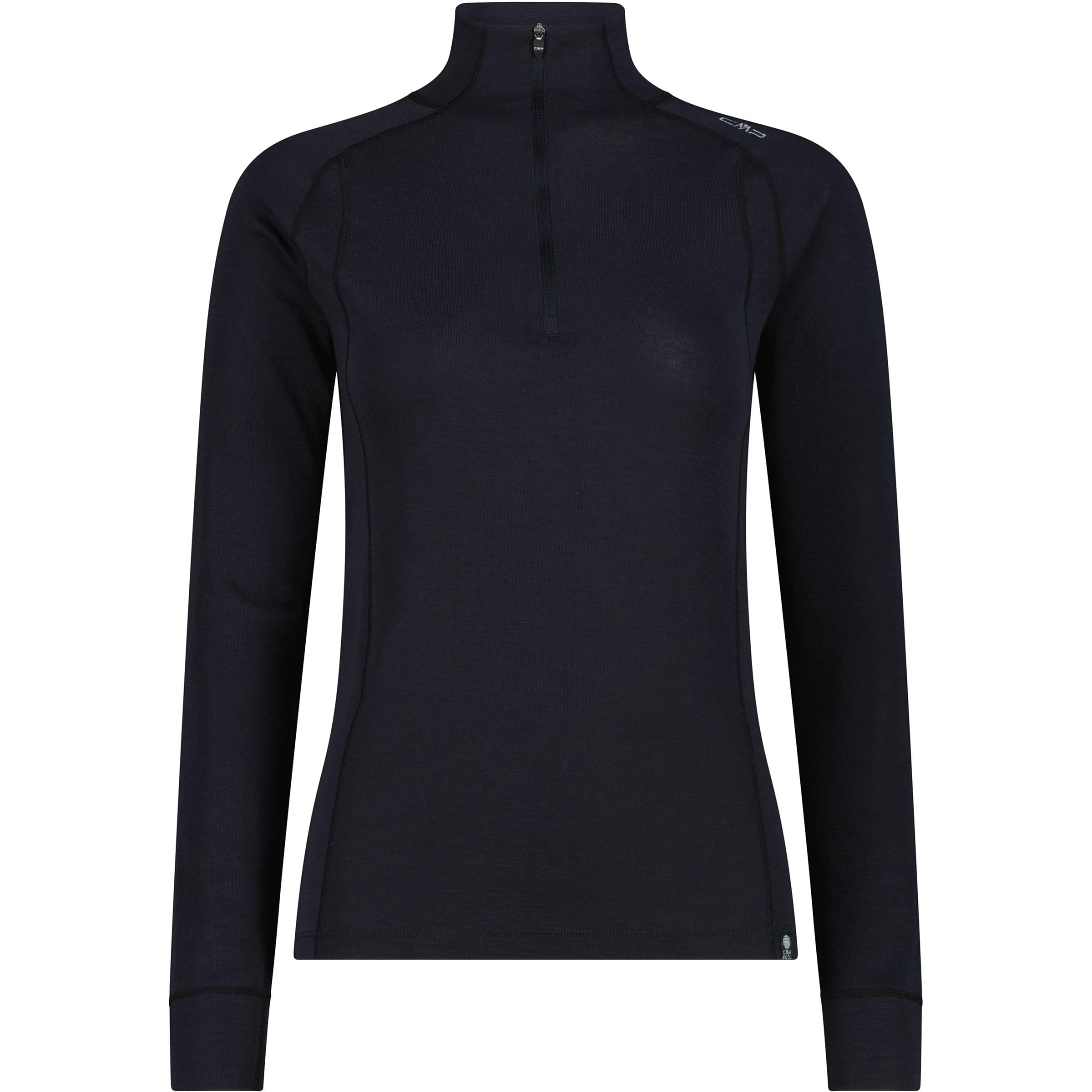 CMP Damen Kildar Longsleeve, Antracite, L | Performance-Merinowolle, atmungsaktives Material, geruchshemmende Behandlung, leichtes Tragegefühl