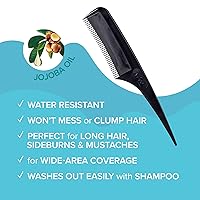 Vista 3 de RED by Kiss - Cepillo de cobertura rápida para retoque de raíces, resistente al agua, para cabello y barba (negro)