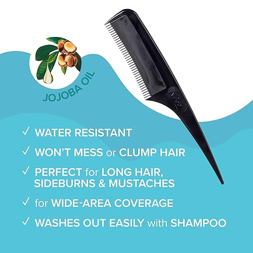 Miniatura 3 de RED by Kiss - Cepillo de cobertura rápida para retoque de raíces, resistente al agua, para cabello y barba (negro)