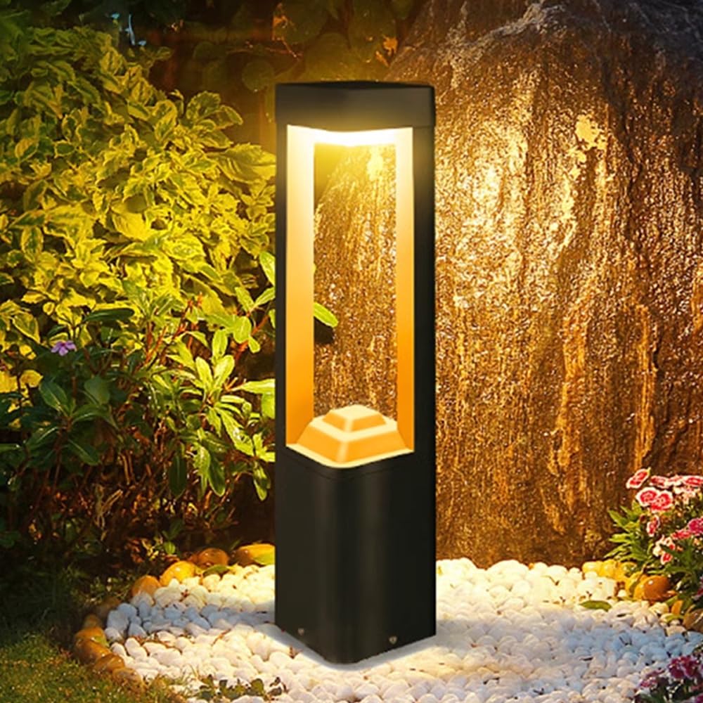 TRIVIDHA Solar-Wegleuchte für den Außenbereich, 10 W, LED, Solar-Landschaft, Weglicht, modernes Aluminium-Gartenlicht mit IP65 wasserdicht, externe Solar-Pollerleuchten für Vorder- und Hintertür,
