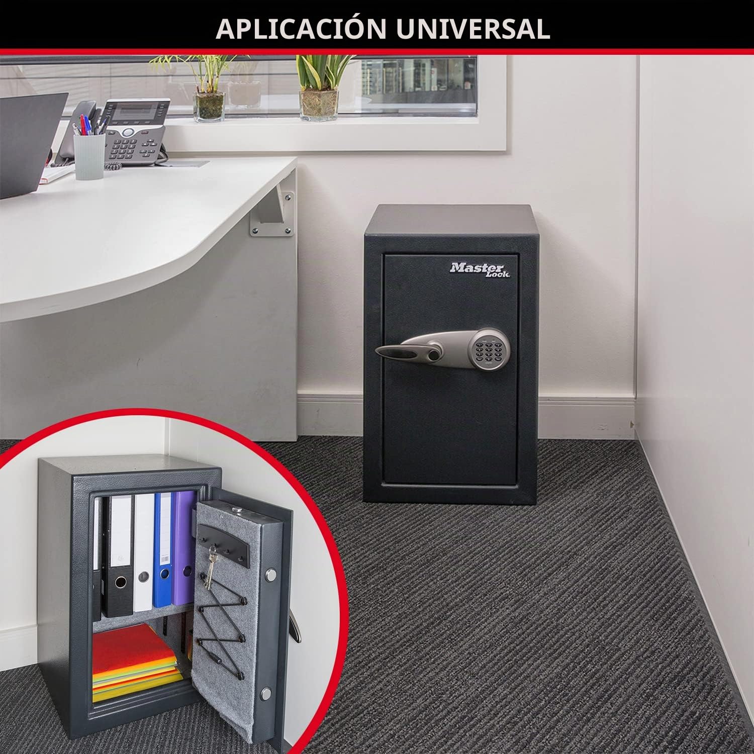 Master Lock T6-331 ML Caja Fuerte de Alta Seguridad 61,7 l [combinación Digital] [L] -Gran Capacidad de almacenaje para Guardar artículos valiosos