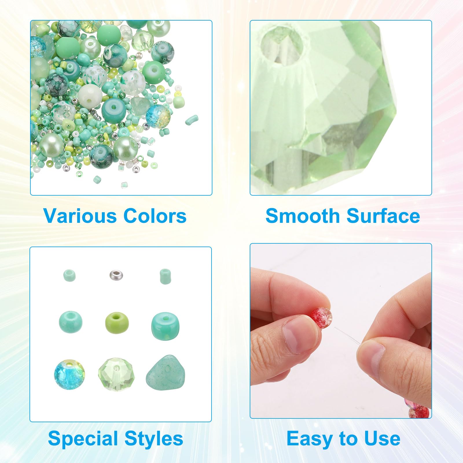 PATIKIL 2-8mm Assorted Glass Resin Beads - Image 3