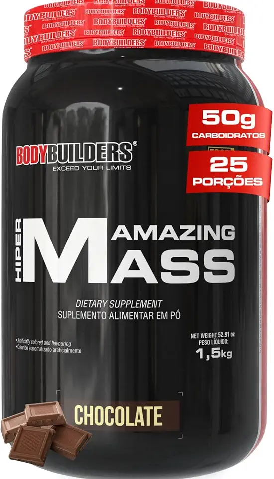 Massa - Hiper Amazing Mass - 1,5 kg – Bodybuilders Sabor Chocolate
