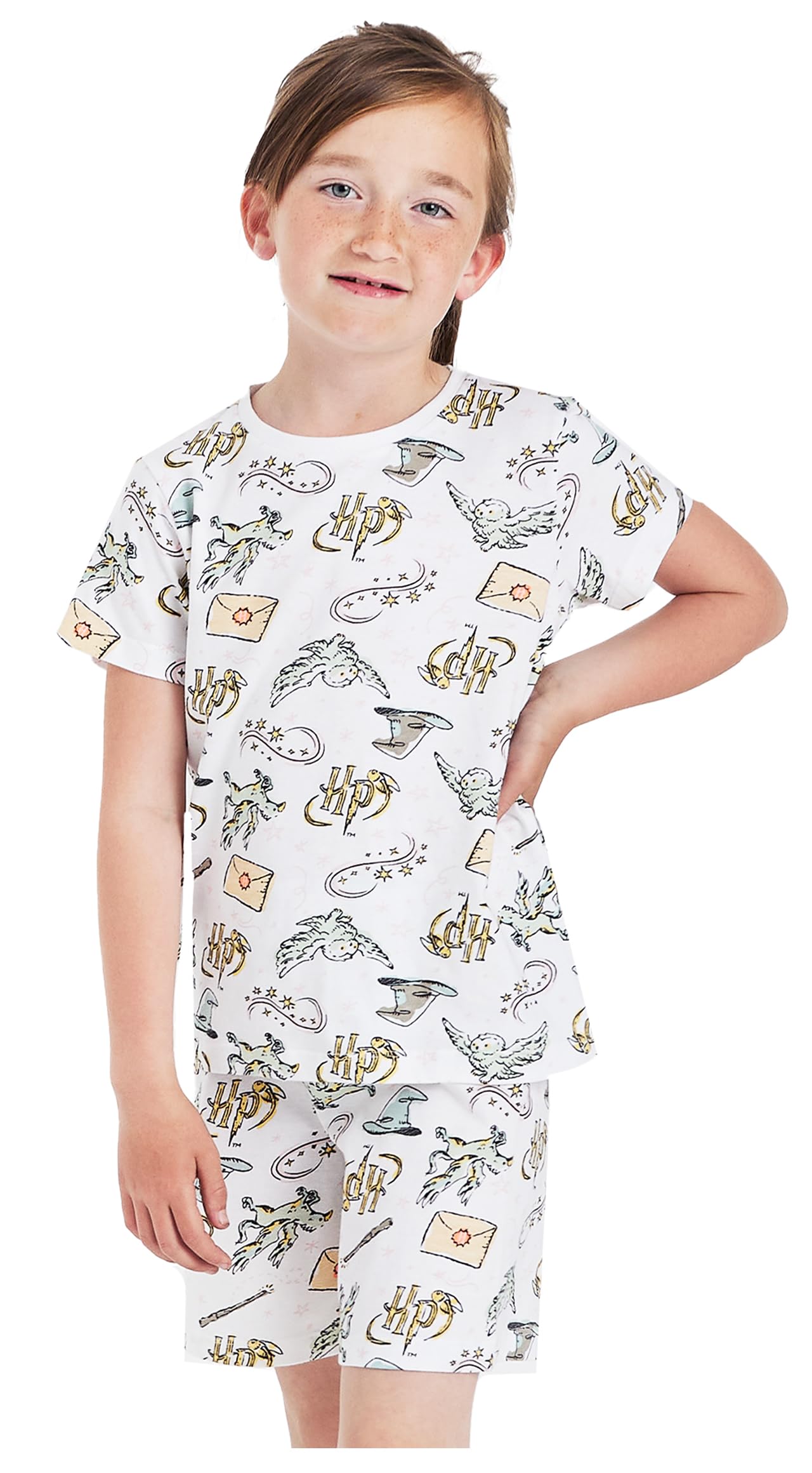 Harry Potter Girls Short Pyjamas Character Hedwick PJs Nightwear (Harry Potter - Shorty, 9-10 Years)
