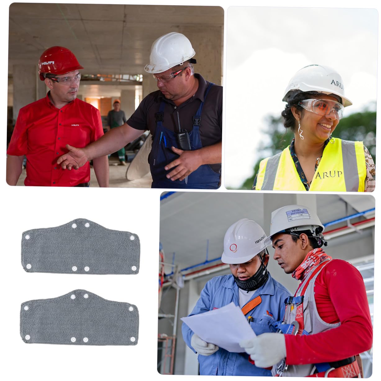 DOITOOL 6 Stück Schutzhelm-Schweißband Übungszubehör Metall-Stirnband Baumwoll-Stirnband Sportzubehör Absorbierendes Hutfutter Schweißband Schutzhelme Stoff Mehrfarbige