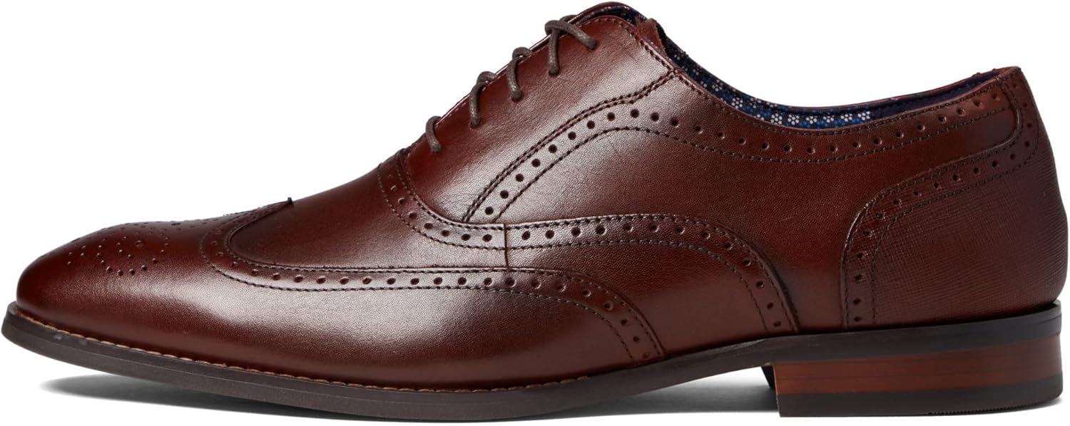 STACY ADAMS Kaine Wing Tip Lace-Up Oxford Burgundy 12 W