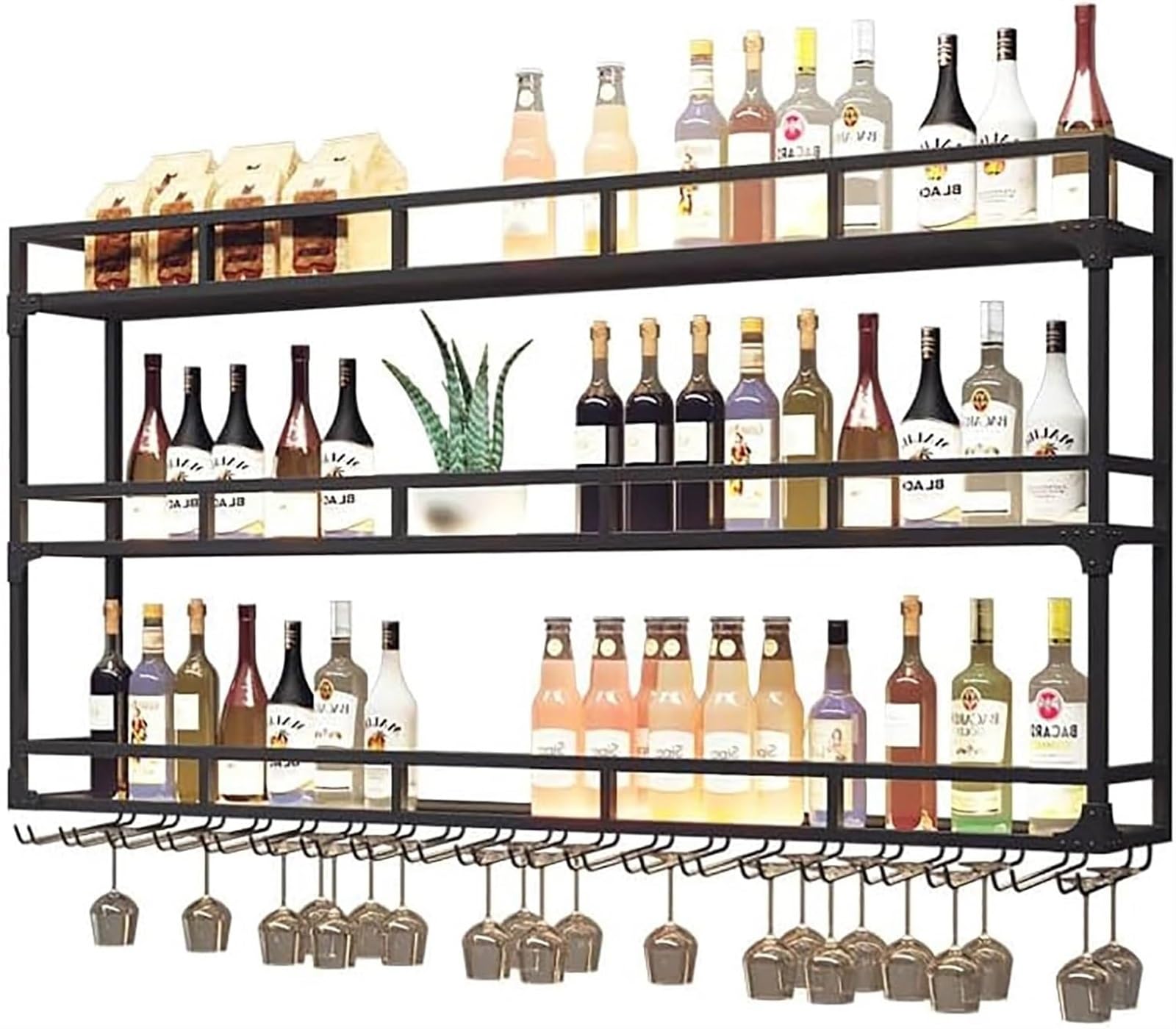 Amazon｜キッチン、ホーム、バー、カフェバー用棚壁取り付け、酒類用