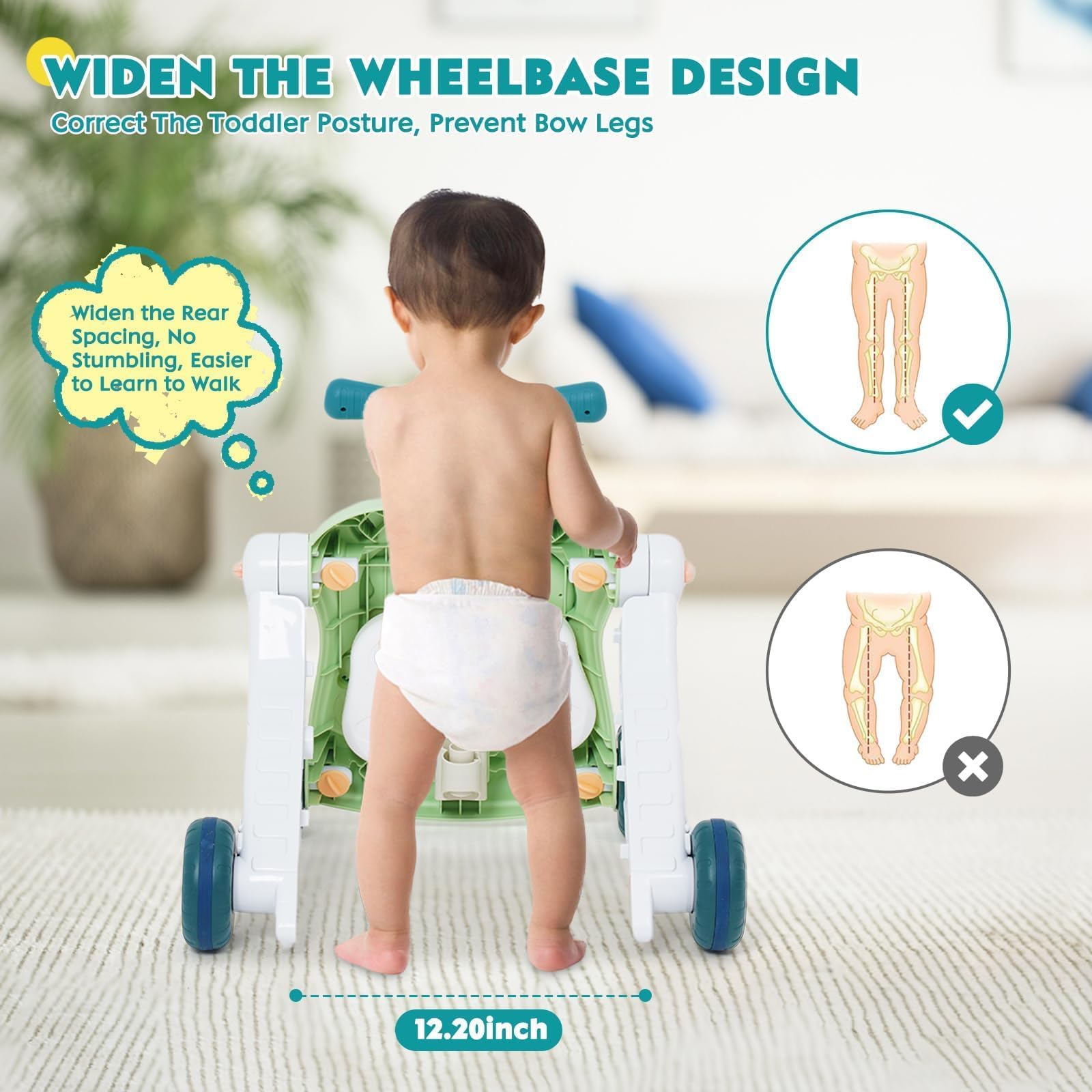 Pomoc w nauce chodzenia dla niemowląt, 6 w 1, pomoc w nauce chodzenia od siedzenia do stania, tryb wielokrotnego zdejmowania, stół do nauki rozrywki dla niemowląt, chłopców i dziewczynek
