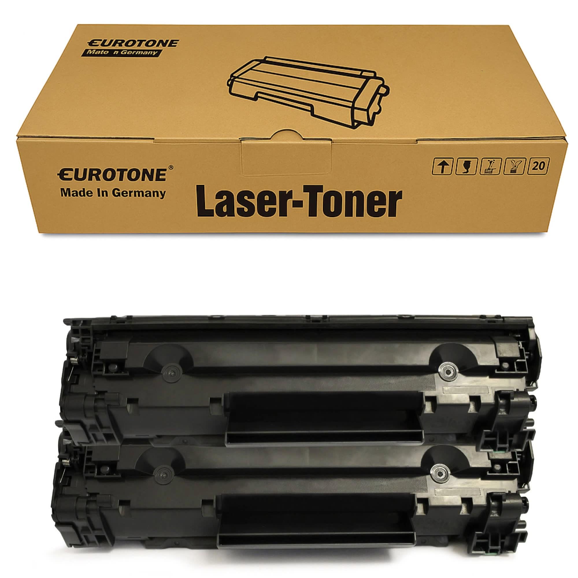 Eurotone Toner 2X kompatybilny z Canon I-Sensys MF3010 zastępuje 3484B002 725 3484B002AA czarny czarny o 25% większej wydajności
