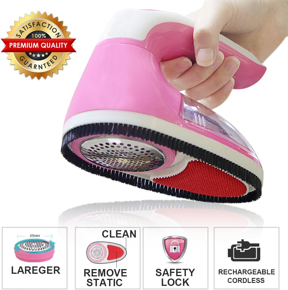 Lint Remover Electric Fabric Shaver Rechargeable lint Shaver Fuzz Remover Pilling Fluff Bobbles Remover for Clothes Furniture Sweaters Wool Blanket